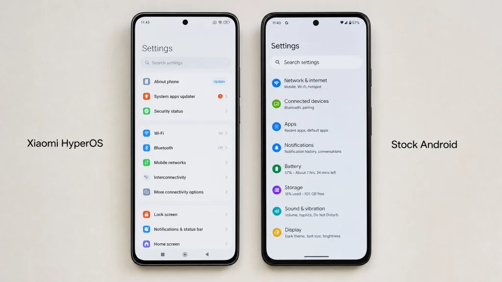 Xiaomi MIUI vs Stock Android